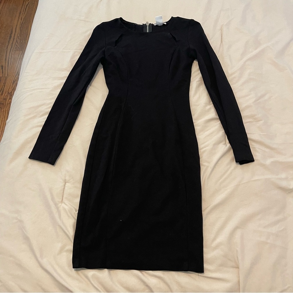 Bar III Classic Black Long Sleeve Dress Size S